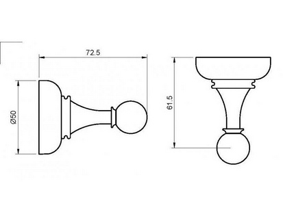 Крючок, (цв.золото),  ZZ Cezares Aphrodite APHRODITE-HK2-03/24-M