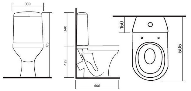 Унитаз-компакт "" люкс, крышка сиденье без микролифта (термопласт), 1 режим.арматура, косой выход ,крепеж в комплекте, белый Sanita Аттика WC.CC/Attica/2-T/WHT.G/S1 (ATCSACC01060713)