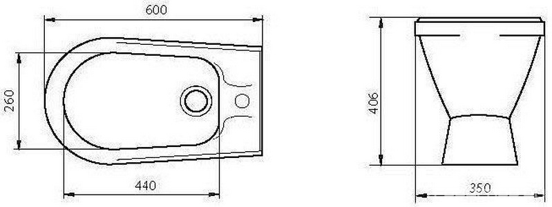 Биде ''Самарское''с 1 отв., без комплекта крепежа, белое ZZ Sanita Самарский BD.FS/Samarsky/C/WHT.G/S1 (SMRSABI01)