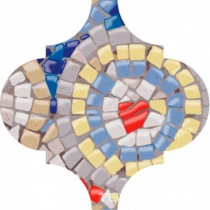 Керамическая плитка Kerama Marazzi  Арабески Майолика Декор Арабески Майолика Гауди 6.5x6.5 Комбинированный