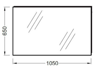 Зеркало для мебели 105см., без светильника арт.EB1224-NF Jacob Delafon Odeon Up EB1084-NF