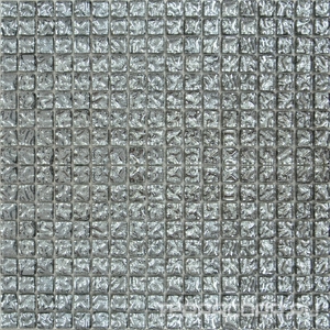 Мозаика Мастера Керамики Glass Мозаика  628 моно рифленая платина ZZ30х30 Серебряный 