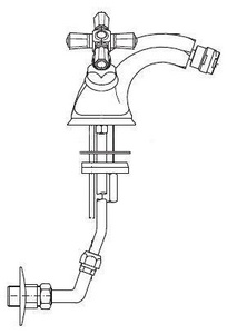 Смеситель для биде, с д/к, (цв. золото),  ZZ Nicolazzi Teide Four 1934 GO 45