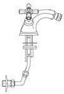 Смеситель для биде, с д/к, (цв. золото),  ZZ Nicolazzi Teide Four 1934 GO 45