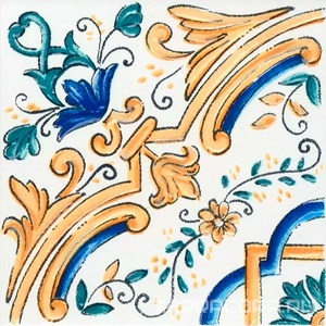 Керамическая плитка Kerama Marazzi Капри Вставка  майолика А4849.9х9.9 Комбинированный 