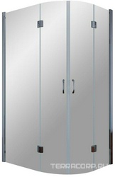 Душевое ограждение AFS-F, 120*90*1900 мм, петли слева, профиль хром, стекло прозрачное, БЕЗ поддона ZZ