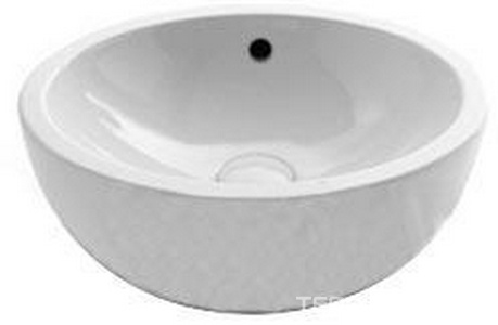 Раковина встраиваемая в столешницу снизу, 40х40хh12,5см, без отв./д смес., (креп.скобы в компл.),  ZZ Ceramica Cielo Enjoy EJLASPT Gloss White