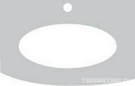 Столешница 84х54,5хh2см, с пристенной панелью, с 1 отв.д/смес., (мрамор цв.Blanc de Carrare),  ZZ Labor Legno Hermitage HETOP 84 CA