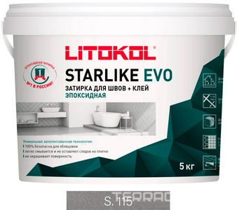 Затирка  GRIGIO SETA S.115  5 кг. ZZ Litokol Starlike EVO S115/5