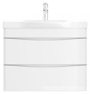 Тумба подвесная 80, 80x45x65 см, 2 ящика, БЕЗ раковины, цв.белый ZZ AMPM Like M80FHX0802WG