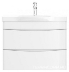 Тумба подвесная 80, 80x45x65 см, 2 ящика, БЕЗ раковины, цв.белый ZZ