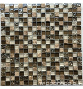 Мозаика Спектр-М Микс стекло Мозаика из стекла на сетке SK10-058 30x30 Комбинированный 