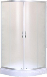 Душевая ограждение 80х80х195 см, четверть круга , низкий поддон в компл.13 см, стекло, металл, пластик, ZZ