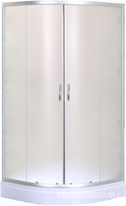 Душевая ограждение 80х80х195 см, четверть круга , низкий поддон в компл.13 см, стекло, металл, пластик, ZZ Loranto Loranto CS-8005S