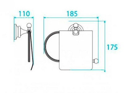 Держатель туал.бумаги с крышкой (цв.хром),  ZZ Cezares Olimp OLIMP-TRH-01-M