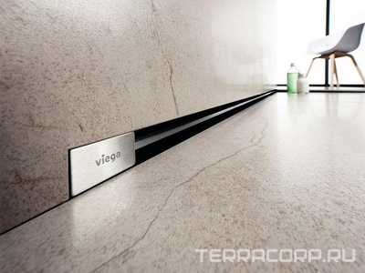 Вставка (решетка) Viega  736576 для дренажного канала, L300-1200мм, встраиваемого в стену, хром глянц., ZZ Viega Advantix Vario 736576