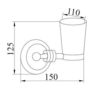 Стакан для зубных щеток , подвесной, крепеж в комплекте, бронза ZZ Boheme Hermitage 10323