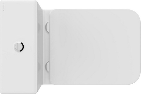 Унитаз-компакт напольный, безободковый, с бачком, 635х385мм, сиденье с микролифтом, крепеж в компл, (цв.белый глянц.),  Aqueduto Macio AQDSMAC10