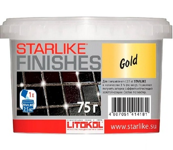 Добавка д/затир.Starlike GOLD золотая 0,075 кг. ZZ Litokol Starlike Finishes n077966
