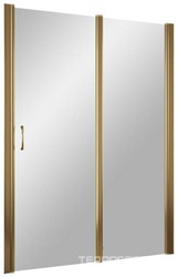 Дверь в нишу EP-F-1, 110x190 см, правая, распашная с неподвижным элементом, профиль бронза, стекло сатин ZZ