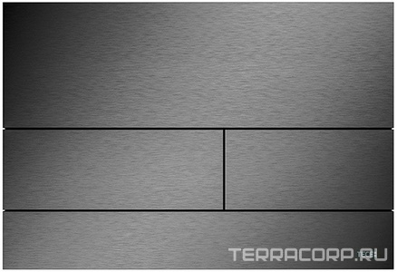 Панель смыва с двумя клавишами, для застенного модуля д/унит., д/горизонт/вертик. установки, (металл цв.сатин, черный хром),  ZZ Tece TECEsquare 9240836