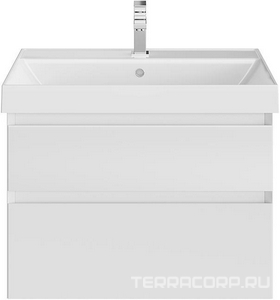 Тумба CUBO -70 см, подвесная, 2 выдвижной ящик, цв.белый матовый Kerama Marazzi Cubo CUB.70.2\WHT.M