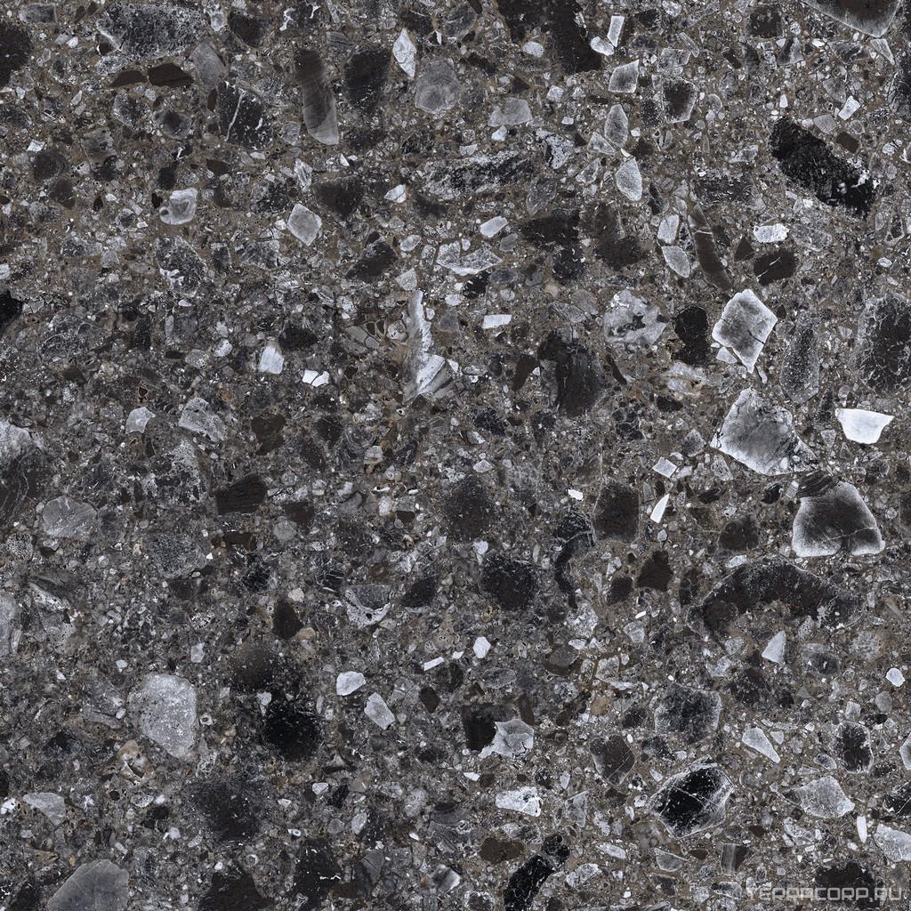 Керамогранит Kerranova Terrazzo Керамогранит K-333/MR Dark Grey 60х60 Серый, фото 6