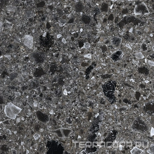 Керамогранит Kerranova Terrazzo Керамогранит K-333/MR Dark Grey 60х60 Серый 