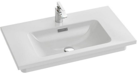 Раковина-столешница  80x46 см, c 1-м отверстием  д/смесителя, с переливным отверстием, белая ZZ Jacob Delafon Vox EXAE112-00