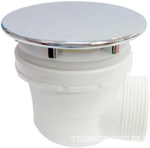 Сифон для душевого поддона, 60мм, с сухим затвором, накладка слива 90мм цв.хром, RGW Velplex QYD-06 ZZ RGW Универсал 18241106-01