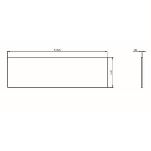 Панель фронтальная для ванны 180 см, белая AMPM FUNC W84A-180-080W-P