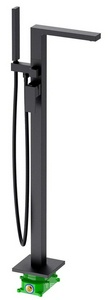 Смеситель Timo  2210/03Y-CR черный, напольный, для ванны с душем 15x98x34, ZZ Timo Selene 2210/03Y-CR