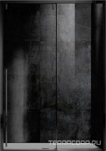 Дверь для душа, в нишу 1200хh1950мм, раздвижн., 1 дверь, 1 неподв.секц, правая/левая, (стек.тонирован. 8мм Easy Clean, фурн.цв.черный мат.),  ZZ Vincea Lugano VDS-1L120CGB-1  /  ТОЛЬКО ДЛЯ ЭКСПОЗИЦИИ