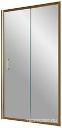 Дверь в нишу ZP, 150x190 см, двухсекционная раздвижная, профиль бронза, стекло шиншилла QuickNano ZZ