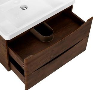 База под раковину подвесная с двумя выкатными ящиками, 800х480хh450мм, без раковины, (цв.Rovere Moro),  ZZ BelBagno Ancona ANCONA-N-800-2C-SO-RW