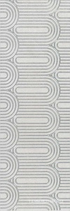 Керамическая плитка Kerama Marazzi Безана Декор  серый светлый обрезной 25x75 Серый 