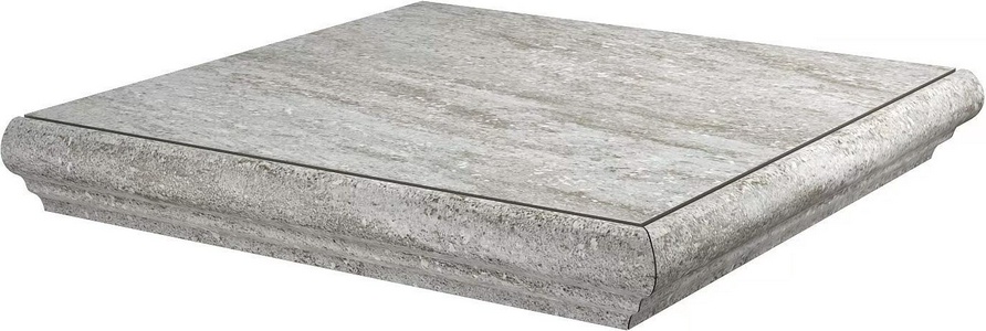 Ступени Kerama Marazzi Терраса Ступень угловая  серый правая 30x30 Серый 