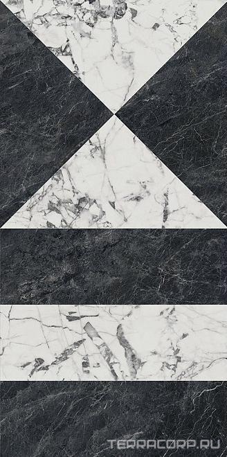 Керамогранит Kerama Marazzi Бьянко Неро белый чёрный лаппатированный 60x119,5 Белый, фото 6