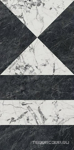 Керамогранит Kerama Marazzi Бьянко Неро  белый чёрный лаппатированный 60x119,5 Белый 