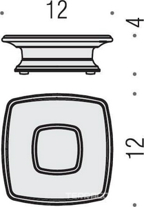 Мыльница настольная, (стекло матовое, основание цв.хром),  ZZ Colombo Portofino B3242