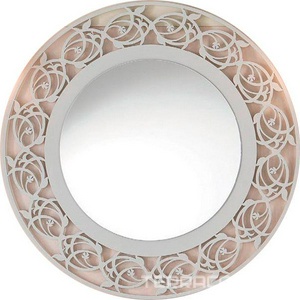 Зеркало 99х99см, круглое в раме, (цв.Bianco Laccato),  Intagliana ZZ Cezares Rotonda ROTONDA_INTAGLIATA.07.LacBG