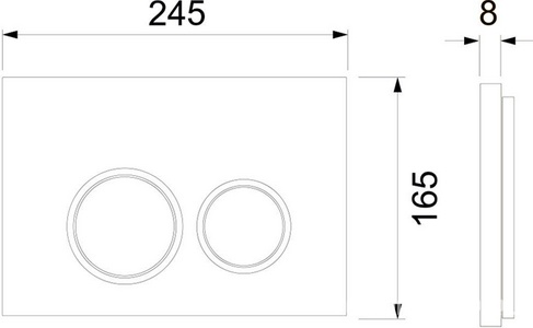 К-т д/установки подвесн.унитаза,(застен.модуль, крепёж, прокладка звукоиз, панель 2-го смыва пластик цв.ЧЕРНЫЙ мат., контур клавиш хром),  R Tece TECEspring S955102