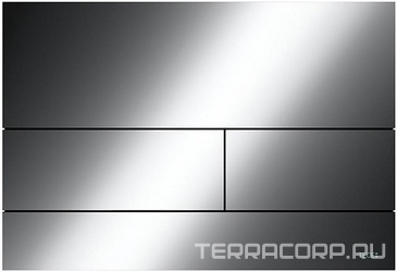 Панель смыва с двумя клавишами, для застенного модуля д/унит., д/горизонт/вертик. установки, (металл цв.глянец, черный хром), TECEsquare ZZ