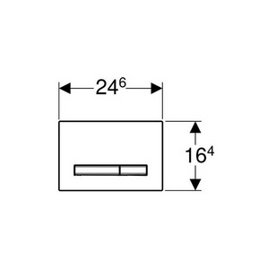 Клавиша двойного смыва, (сплав цинка, панель сланец Mustang, клавиши мет.цв.хром),  ZZ Geberit Sigma 50 115.788.JM.2