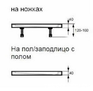 Поддон для душа квадратный 900х750хh40(h120-160)мм, (БЕЗ ножек, набора деталей слива, передней (угловой) панели), Purano ZZ Huppe Huppe Purano 202168 055