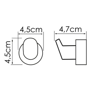 Крючок, хром, Donau Wasserkraft donau K-9423