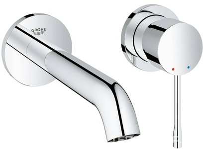 Смеситель для раковины однорычажный встраив. в стену на 2 отверстия, излив 183 мм, внеш.часть (БЕЗ внутр.арт.23571000) ZZ Grohe Essence 19408001