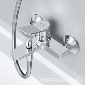 Смеситель для ванны/душа  излив 164мм, с установ.компл., БЕЗ аксессуаров, хром AMPM X-Joy F85A10000