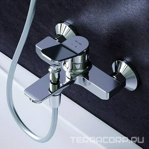 Смеситель для ванны/душа  излив 164мм, с установ.компл., БЕЗ аксессуаров, хром AMPM X-Joy F85A10000