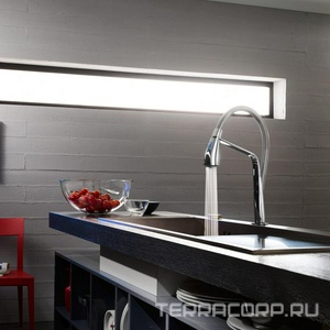 Смеситель для кухни, с выдвижным душем, электронный, сенсорный, LED-панель управления, (цв.хром),  ZZ Nobili Kizoku KZ00113CR